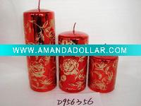 christmas metallic shining candle