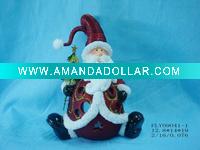 Ceramic christmas with santa figurine for decoration and gift and home and garden