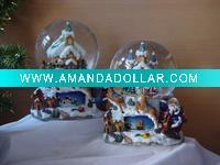 Wholesale Polyresin santa house water ball