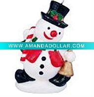 Christmas snowman candles
