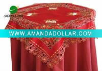 Christmas candle table cloth
