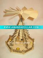 Wooden pyramid candle