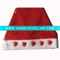 Wholesale Santa Hat with shiny light in the hearts