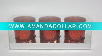 3-piece Christmas candle holder