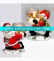 Ceramic Christmas Candle Holder