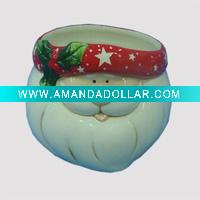Handmade Santa Ornament Pot