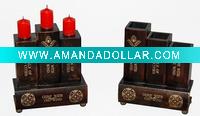 candle holder with book stand