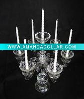 Wholesale fashion clear K9 crystal candle holder/wedding favor