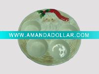 Ceram Plate Santa Items