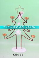 Wholesale christmas gift christmas decoration metal gift metal craft metal christmas candle holder