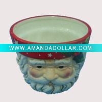 Wholesale Ceramic Santa Bowl