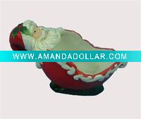 Ceramic Santa Bottle holder