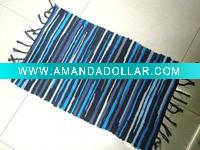 Wholesale color strip sweet cotton woven rug