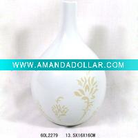 White flower wood decorative Vase