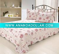 Wholesale Pink flower printed quilt