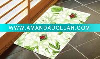 White Floral Design Carpet