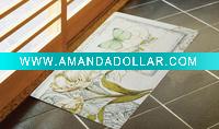 Butterfly and Flower Design Rug