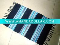 Wholesale color strip sweet cotton woven rug