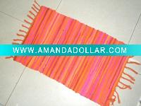 Wholesale color strip sweet cotton woven rug