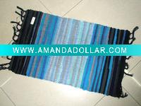 Wholesale color strip sweet cotton woven rug