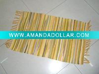 Wholesale color strip cotton woven rug