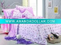 Wholesale 100% cotton printed duvet cover set -beautiful flower huse
