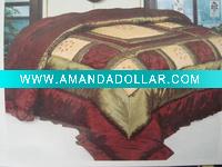 Satin comforter set,patchwork comforter ,4pcs bedding set