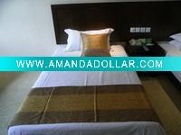 100% Polyester hotel Bed Runner and bed spread