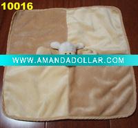 Wholesale plush Baby Towel with stuffed animal in the middle -10016