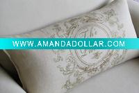 linen printed embroidery pillowcase cushions