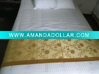100% Polyester hotel Bed Runner and bed spread