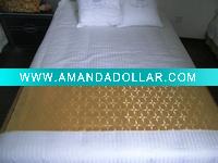 Wholesale 100% Polyester hotel Bed Runner and bed spread