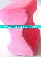 short out velvet pillow case bone shape