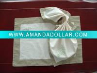 white linen table napkin