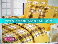 printed comforter cover - Yellow plaid