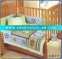 Wholesale football baby quilt set -z01