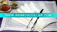 Wholesale hand hemstitch linen napkin