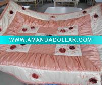 3pcs embroidered handmade quilt set