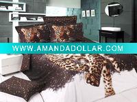 Wholesale 100% cotton reactive printed animal bedding set