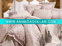 Wholesale 4pcs 100% cotton jacquard bedding set