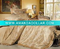 Wholesale 4pcs 100% cotton jacquard bedding set