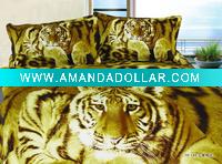 Wholesale 100% cotton reactive printed animal duvet cover set
