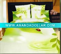100% cotton reactive printed bedding set
