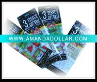 Wholesale 2011 custom christmas gift wrapping paper in retail pack