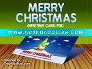 Plastic christmas greeting card