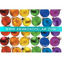 Wholesale Rainbow Christmas Ball Ornaments - Boxed Holiday Christmas Greeting Cards - 10 Cards and Envelopes