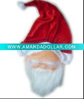 Wholesale Pleuche Santa Claus hat with Silicon mask