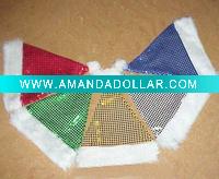 Wholesale white Christmas santa hat, Christmas hat, felt/ Velvet/ Plush Christmas hat