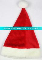 Wholesale 2011 latest high quality red Santa Claus Plush Christmas Hat