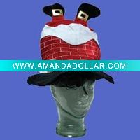 Wholesale 2012 stuck in the chimney santa hat